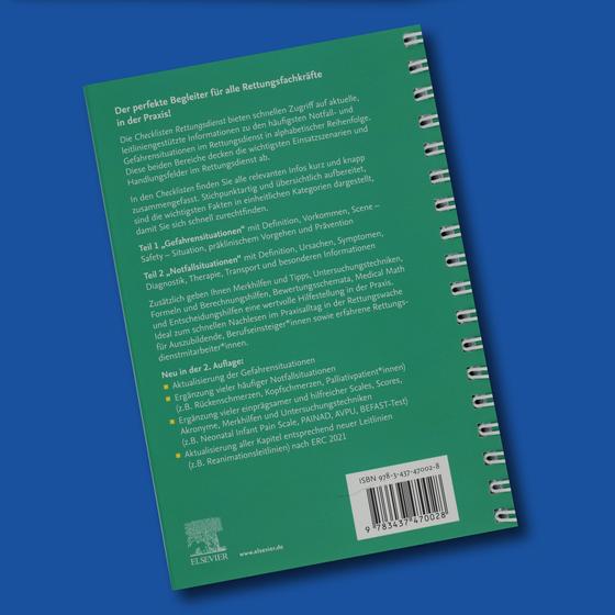 Buchtitel "Checklisten Rettungsdienst - Notfall- und Gefahrensituationen"