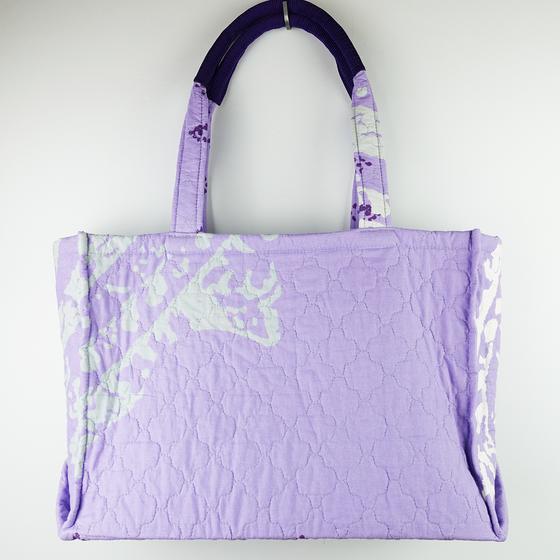 goldmarie Lilac Tasche LOVE PEACE MOIN - Nr. 1 - Vintage-Stoff Recycelt - upcycling Einzelstück - lavendel