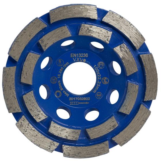 Diamant Schleifteller <br> Premium Doppelreihig <br> Ø 100 mm <br> Beton, Estrich
