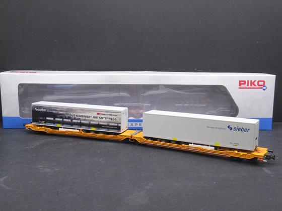 Piko 58972 Taschenwagen T3000e Wascosa mit 2 Trailern Sieber VI Spur H0 OVP