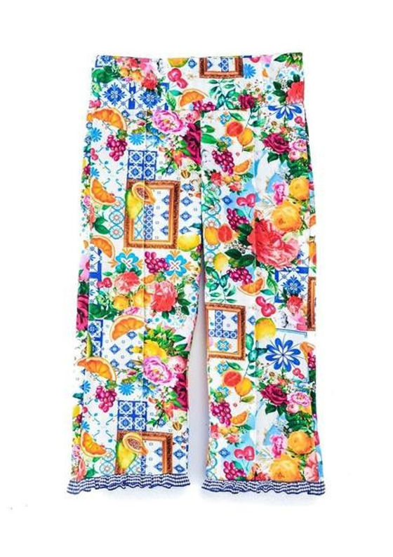 Capri-Hose "Beesfy" mit Gummibund, Baumwolle