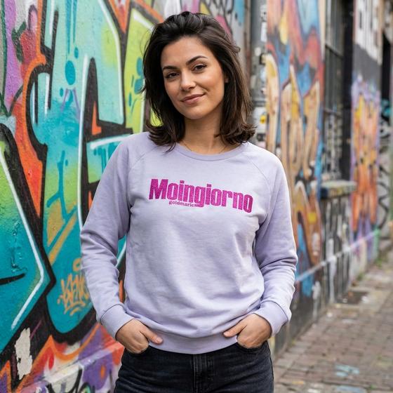 goldmarie Sweatshirt MOINGIORNO - flieder-pink mit Glitzer