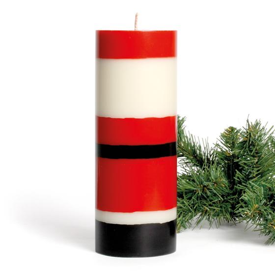 Große bunte Kerze Dicker Weihnachtsmann