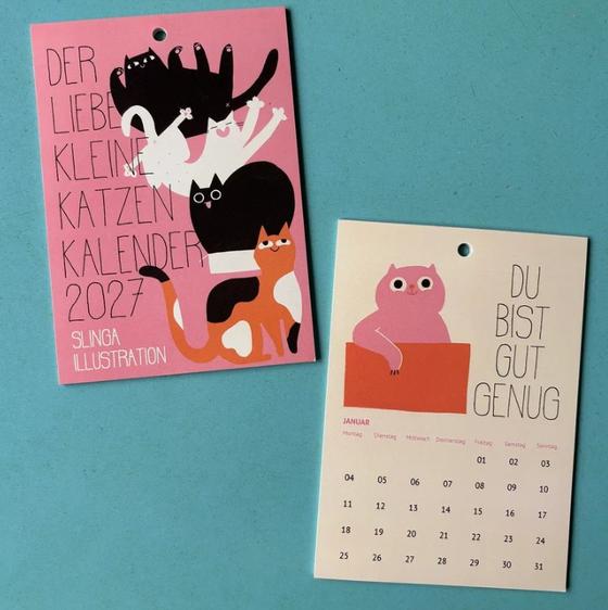Der liebe kleine Katzen Abreiskalender von Slinga Illustration