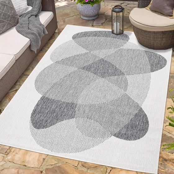 DUO Rug wendbarer Teppich silber