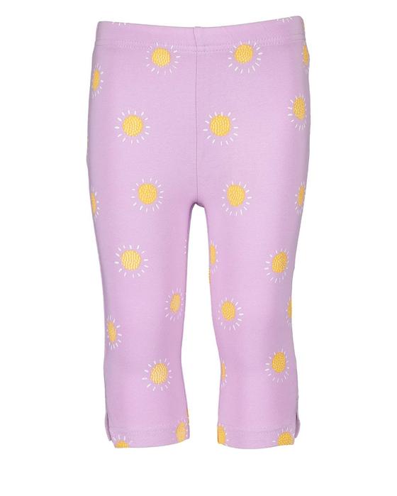 Capri-Leggings mit Blumenmuster, flieder