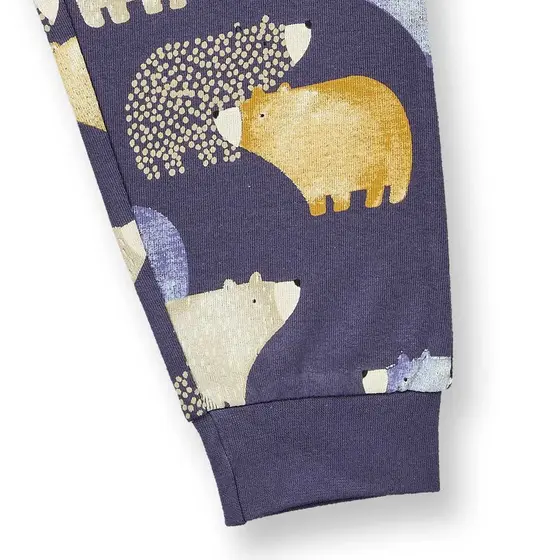 Sense Organics Pyjama Long John Bärendruck Blau