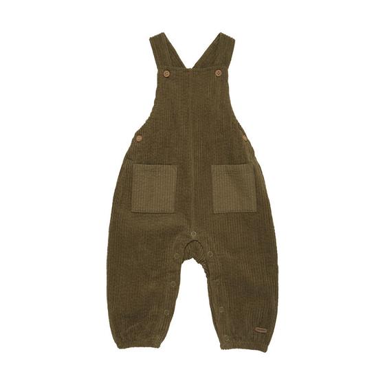 Breitcord-Latzhose, reine Baumwolle, dark olive