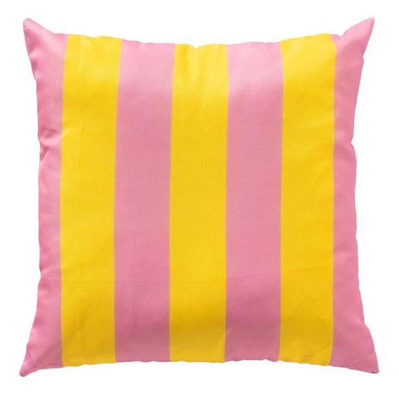 Dutch Decor APOLLO - Outdoor Kissen 45x45 cm - Gestreift gelb rosa