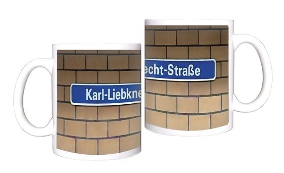 U-Bahnhof Kaffeebecher Kaffeetasse U-Bahnhof Karl-Liebknecht-Straße Linie U41 von tom bäcker Geschenkidee Berlin Dortmund Hörde, Wilhelm van Vloten Straße Alexanderplatz 