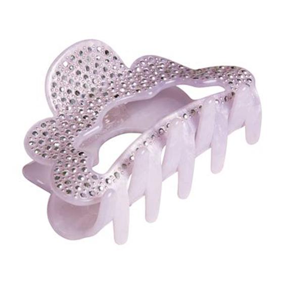 hello love Haarklammer PIA - Acetat pastellgrau-glitzer