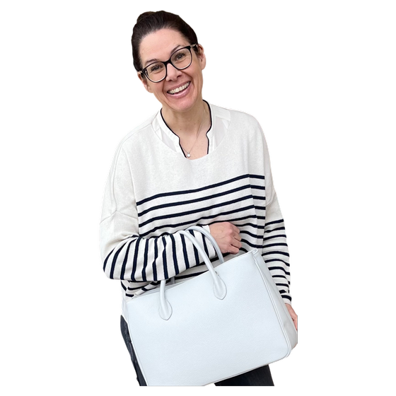 Maxima Handtasche groß perla, hellgrau