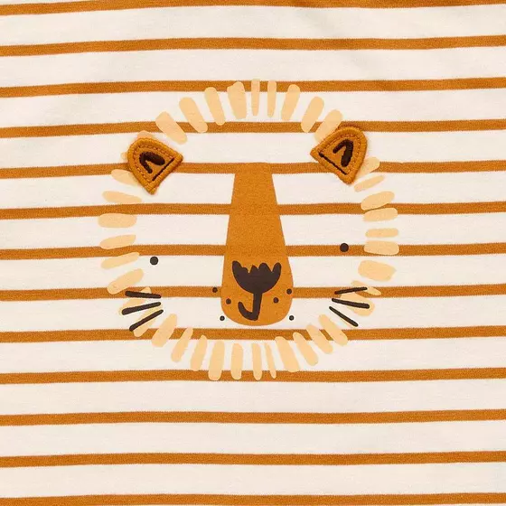 Sense Organics T-Shirt Anton Lion Curry Stripes