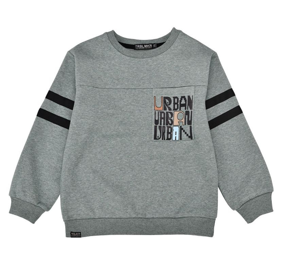 Sweatshirt "Urban", angeraut, green-melange