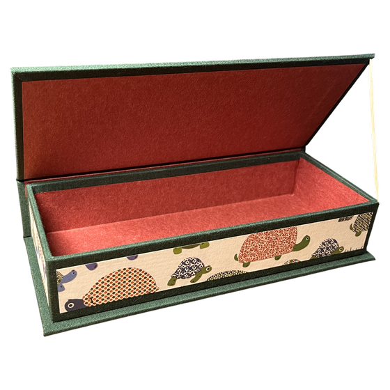 Stifteschachtel - Schildkröten, Italienisches Buntpapier