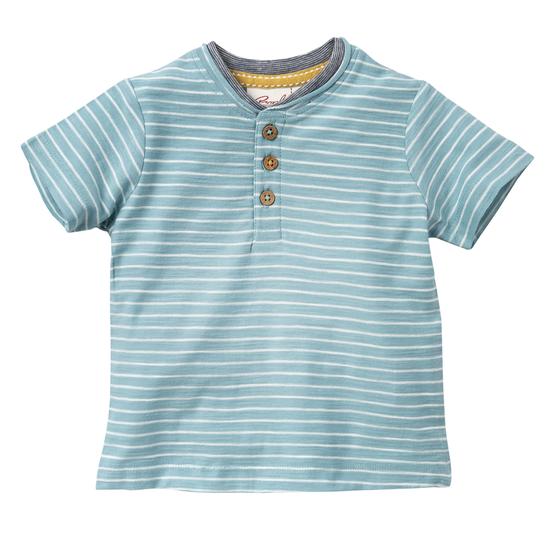 People wear Organic T-Shirt Henley Türkis