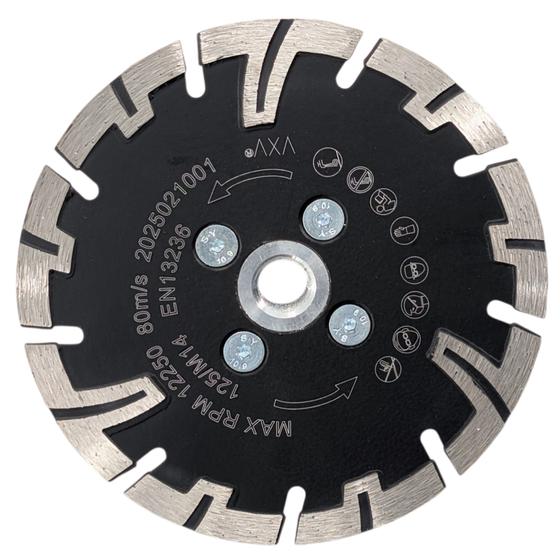 Diamant Trennscheibe mit M14-Aufnahme für Bündigschnitt<br> Ø 125 mm Typ Champion<br> für Granit