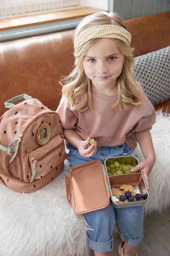 Kinder Brotdose - Lunchbox Edelstahl Happy Prints Caramel