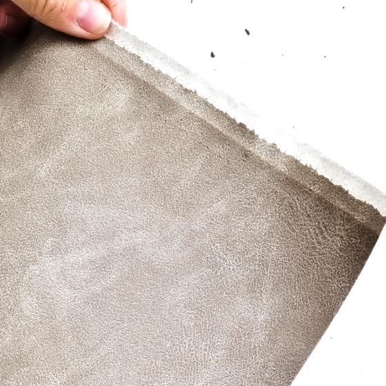 Kunstleder / Taschenleder Vintage Optik -  taupe graubraun  - 1 Stück