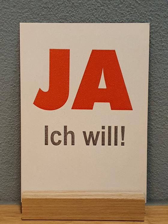 Postkarte in Bleisatz-Buchdruck