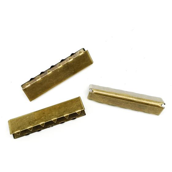 Gurtbandenden 38mm - altmessing