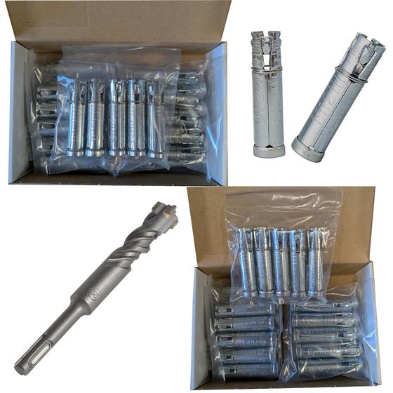 Mauerwerk<br>Befestigungsset 51-teilig für Kernbohrständer<br>mit 50x Dübel Ø 20 mm