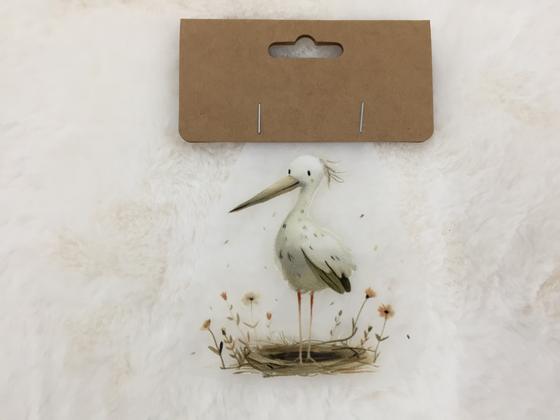 Bügelbild Steffi Storch 8,5 x 8,5cm