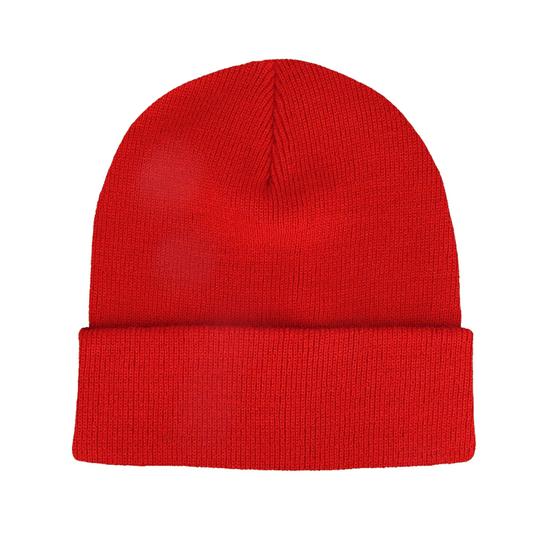 goldmarie Beanie Mütze LOVE PEACE MOIN - rot