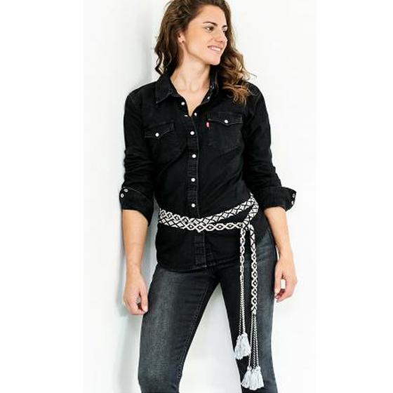 Smitten Bindegürtel LAINA Ethno Muster schwarz-grau-creme 