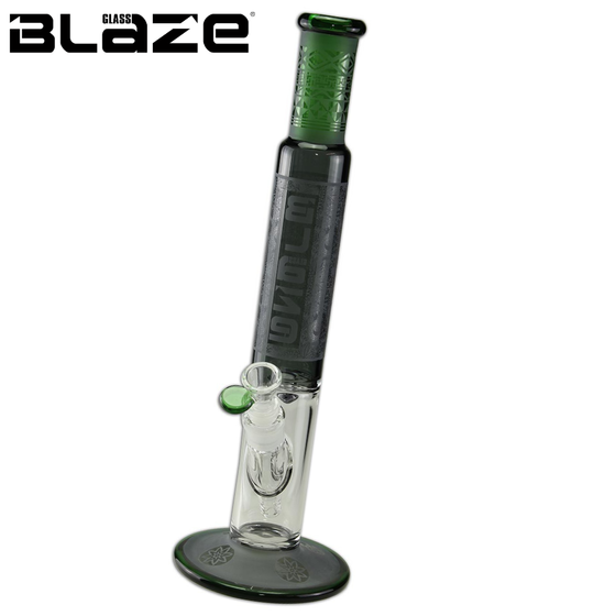 Glasbong, BLAZE®, Zylinder, Grau-Grün