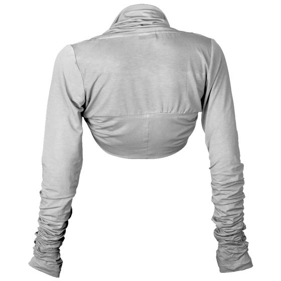 goldmarie Yoga Bolero Jacke Short - hellgrau