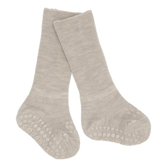 GoBabyGo Rutschfeste Socken Merinowolle Sand