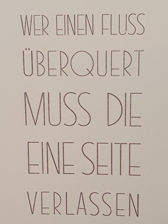 Trauerkarte in Bleisatz - Buchdruck