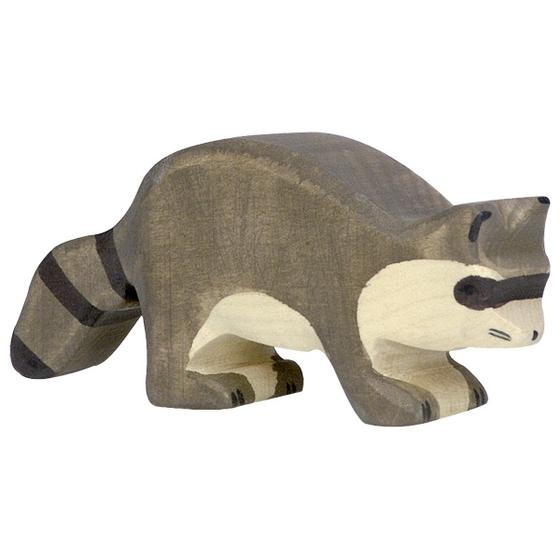 Holztiger Holztier Waschbär