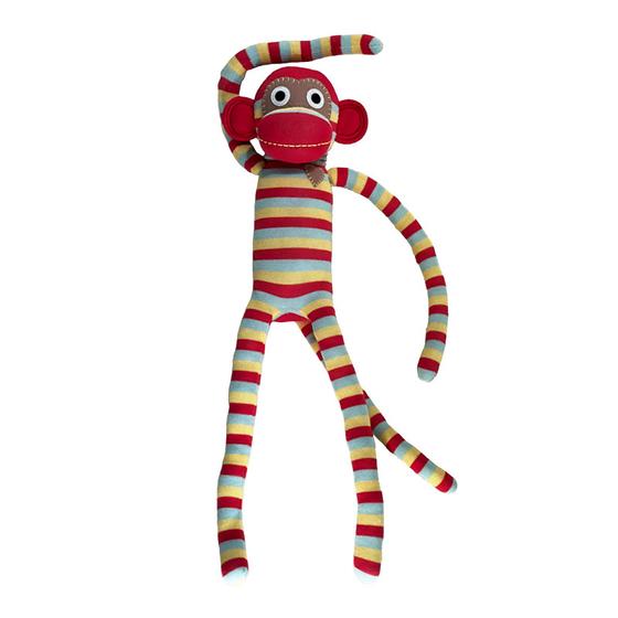 HickUps Sockenaffe Maxi Streifen Rot/Gelb