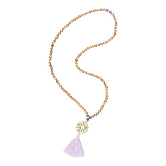 Kronenchakra Mala „I am divine" mit Messing