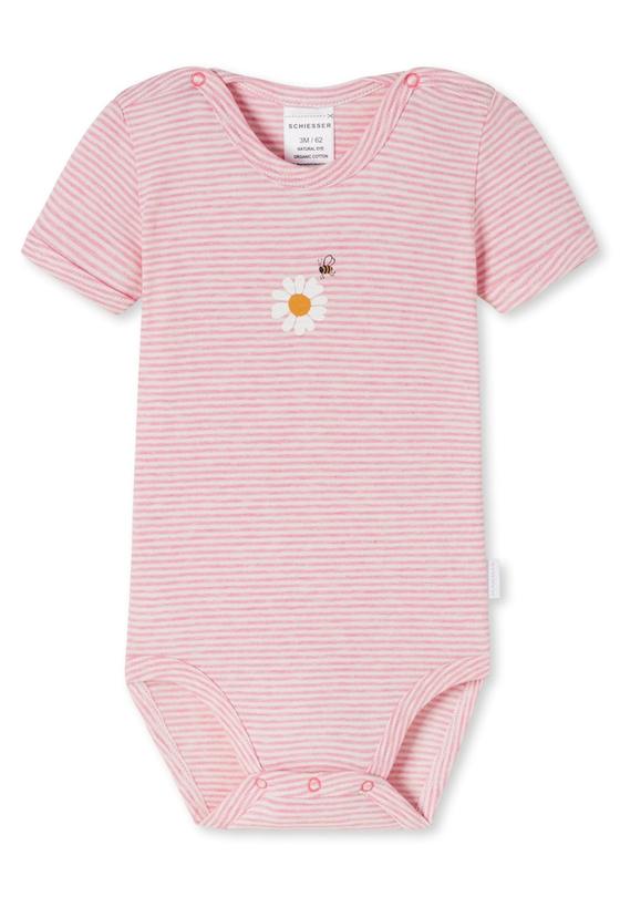 Body "Margerite", Bambus-Baumwoll-Mix, rosa-geringelt