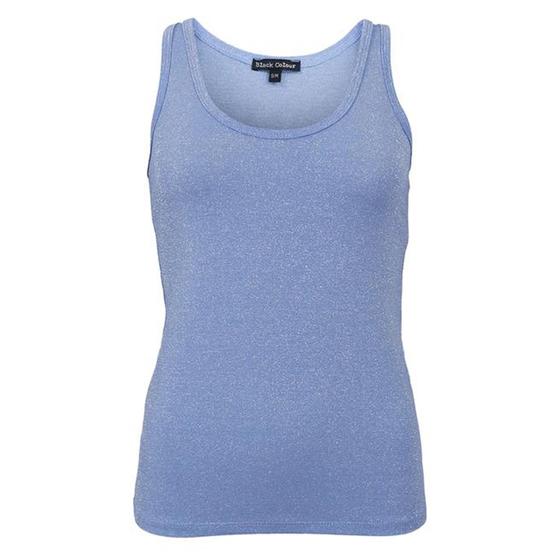 BLACK COLOUR Top BCFAYE 40055-LB - hellblau mit Glitzerfäden
