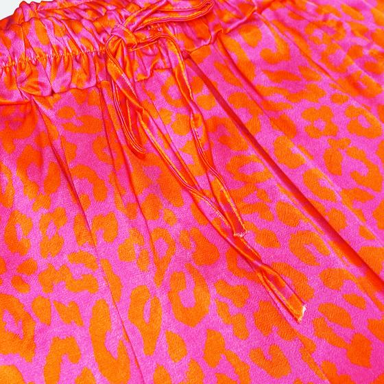 goldmarie Hose MOINGIORNO - Leo Muster - pink - neon orange