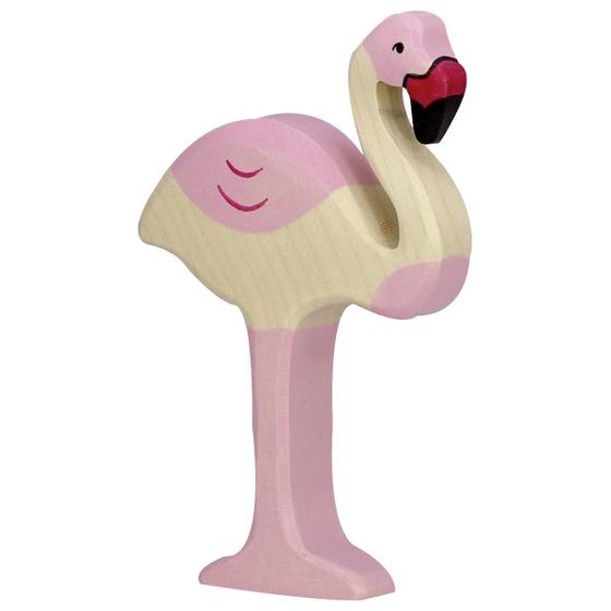 Holztiger Holztier Flamingo