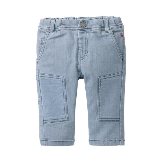 People wear Organic Twill-Worker-Hose Blaugrau