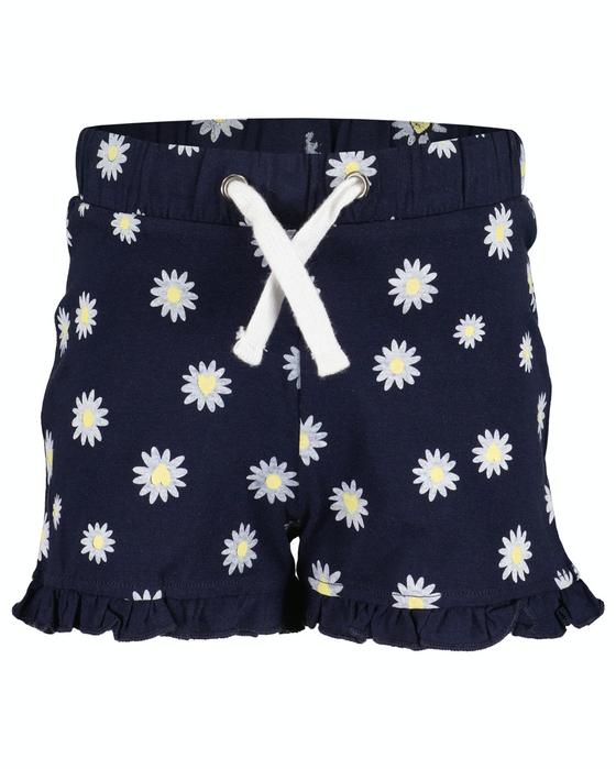 Shorts "Blümchen" mit Rüschen, dunkelblau