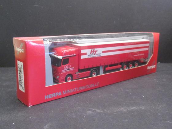 Herpa 159180 MB Actros 11 Sattelzug Hauser Trucks Track+Trailer Rental rot Spur H0 OVP