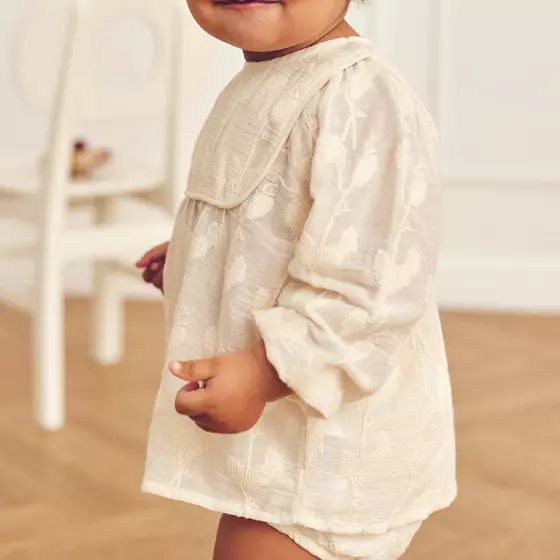 Müsli by Green Cotton Baby Puff Dress Poetry Natural