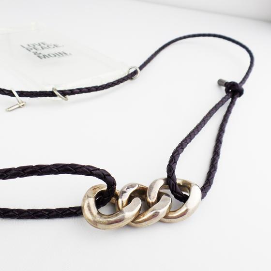 goldmarie Handykette Deluxe CHAIN ELEMENT 925 Silber schwarz