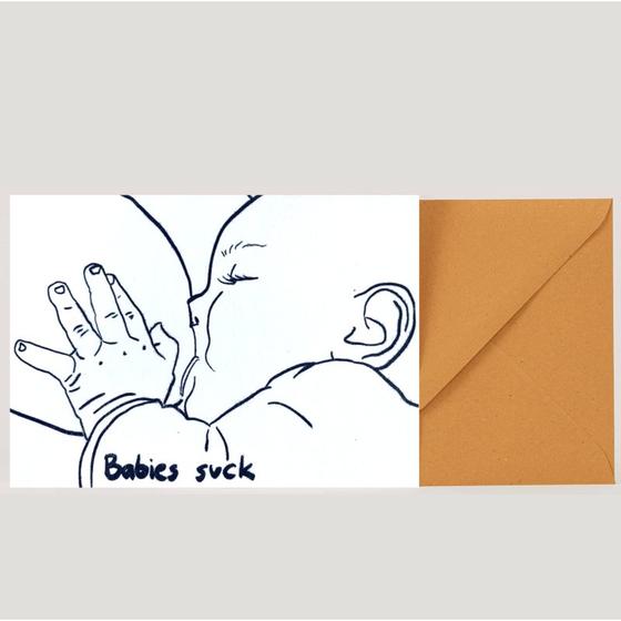Babies suck, Klappkarte von superjuju