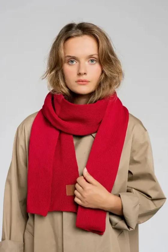 Schal Rot Organic Cotton von Kabak