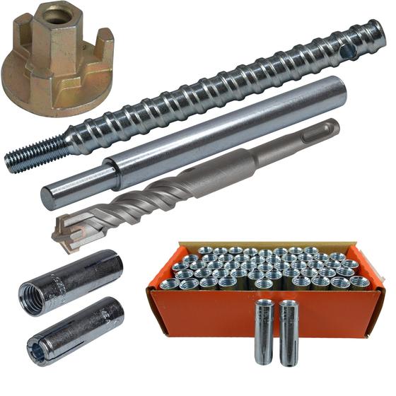 Beton<br>Befestigungsset für Kernbohrständer<br>Bohrdurchmesser 16 mm