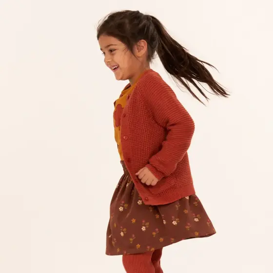 Sense Organics Sweat Skirt Malia Flowers Braun
