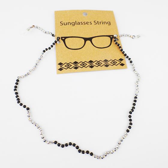 goldmarie Brillenband BLACK BLING schwarz-silber